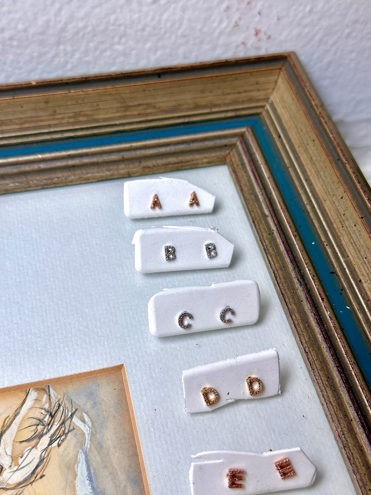 LETTER STUD EARRING