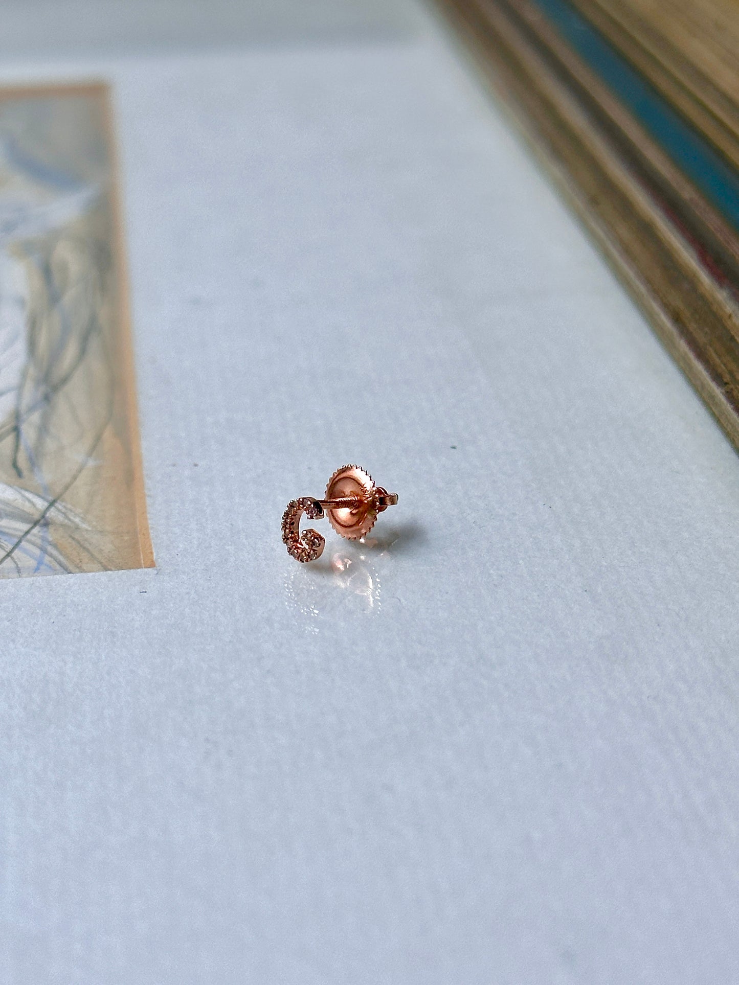 LETTER STUD EARRING