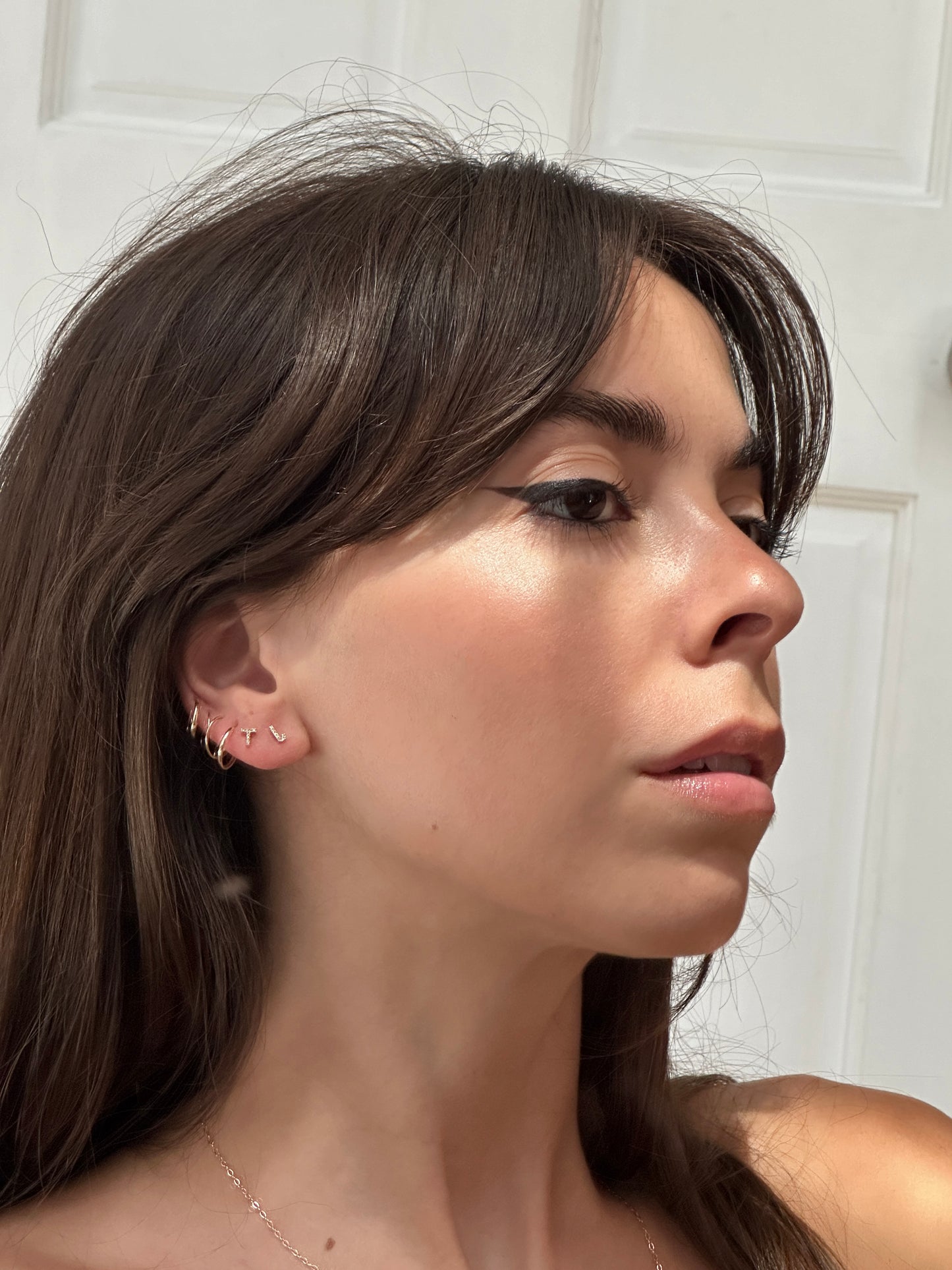 LETTER STUD EARRING