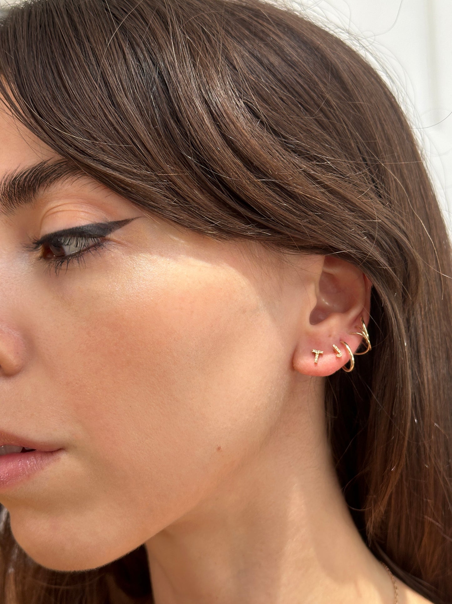 LETTER STUD EARRING