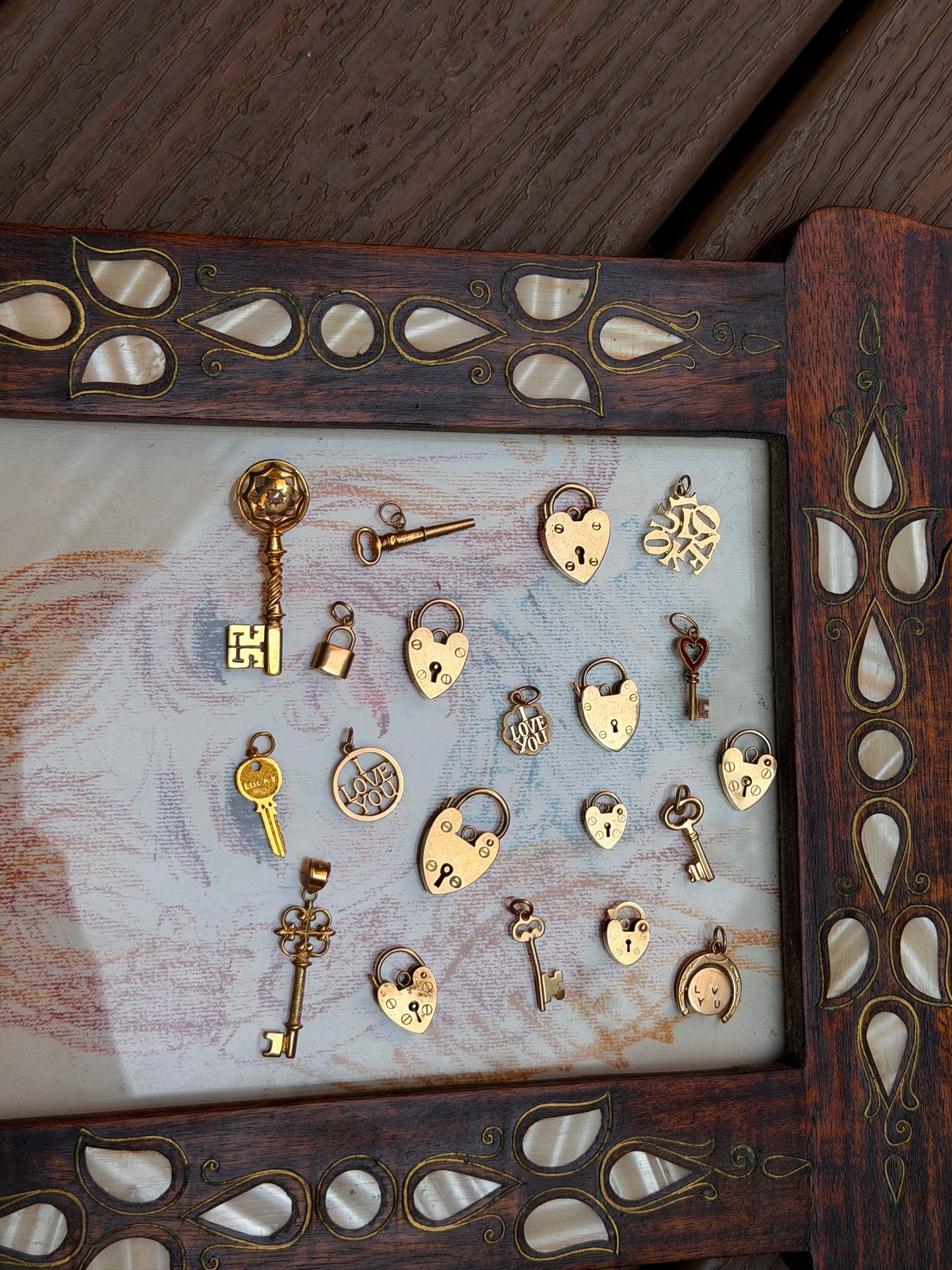 PADLOCK HEARTS AND THEIR KEYS PENDANTS (JPRD)
