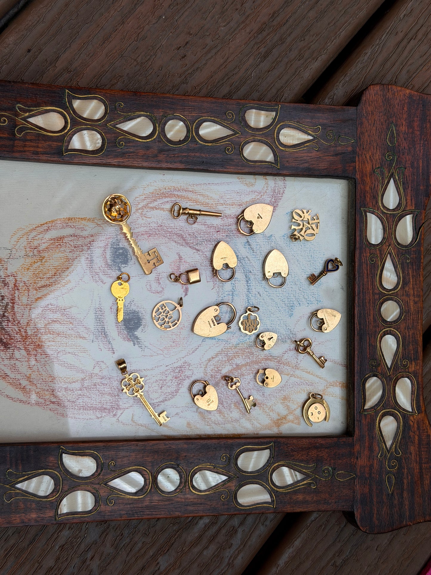 PADLOCK HEARTS AND THEIR KEYS PENDANTS (JPRD)