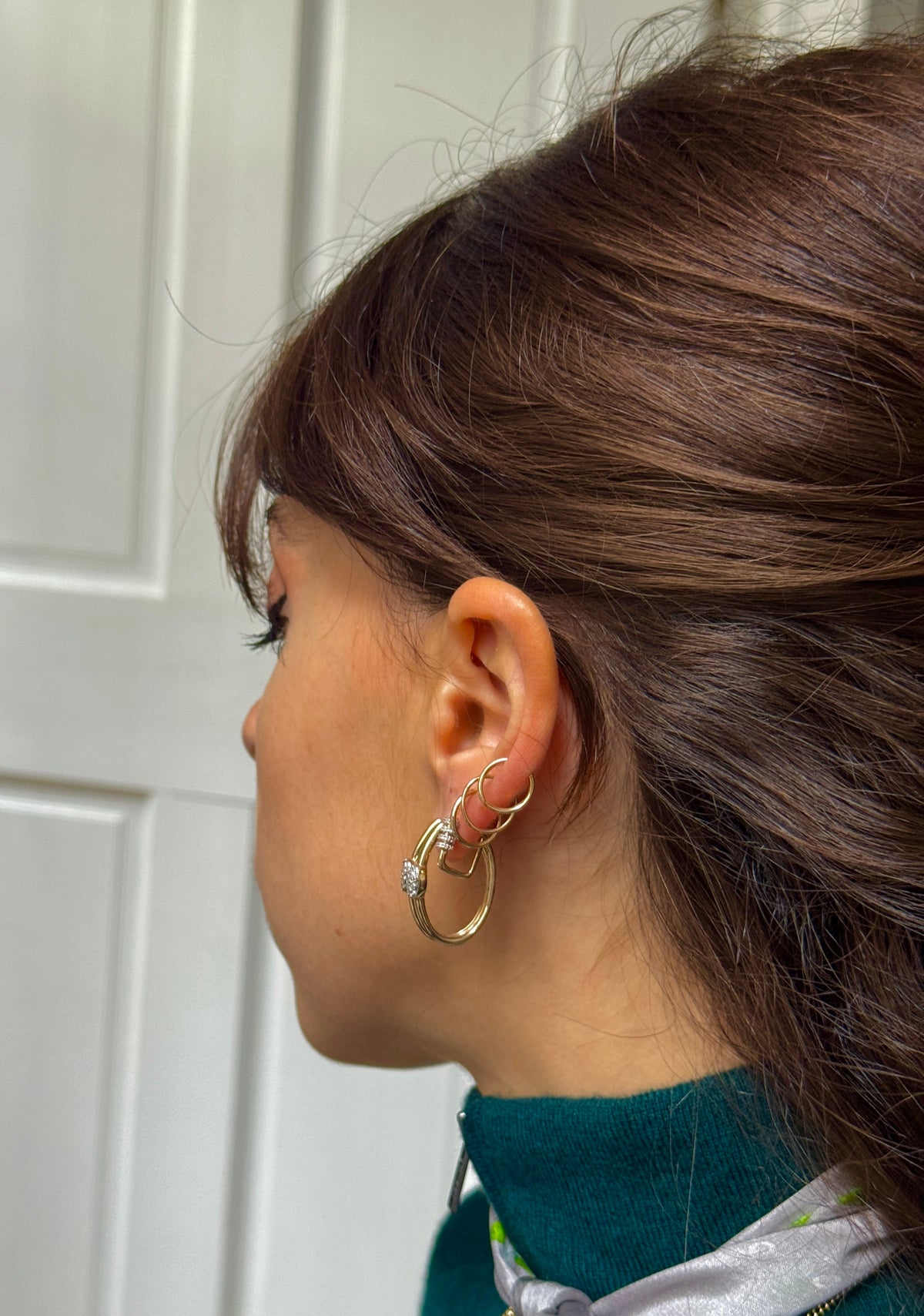 EMBELLISHED DIAMOND HOOPS (JPRD)