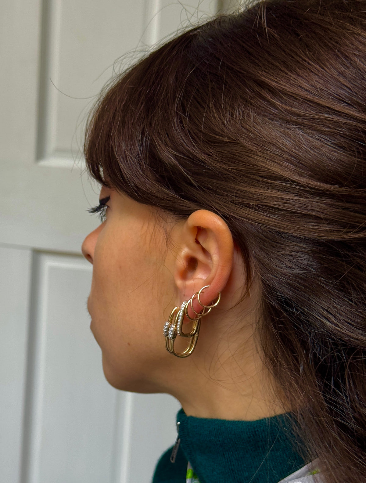 EMBELLISHED DIAMOND HOOPS (JPRD)