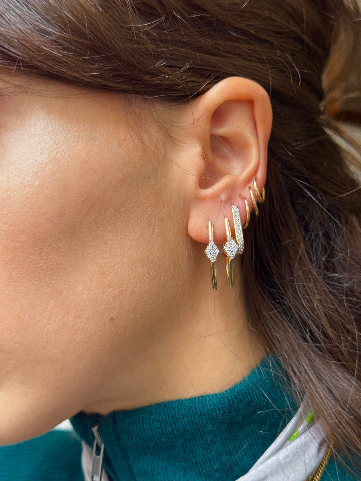 EMBELLISHED DIAMOND HOOPS (JPRD)
