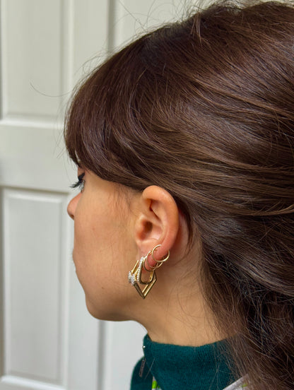 EMBELLISHED DIAMOND HOOPS (JPRD)